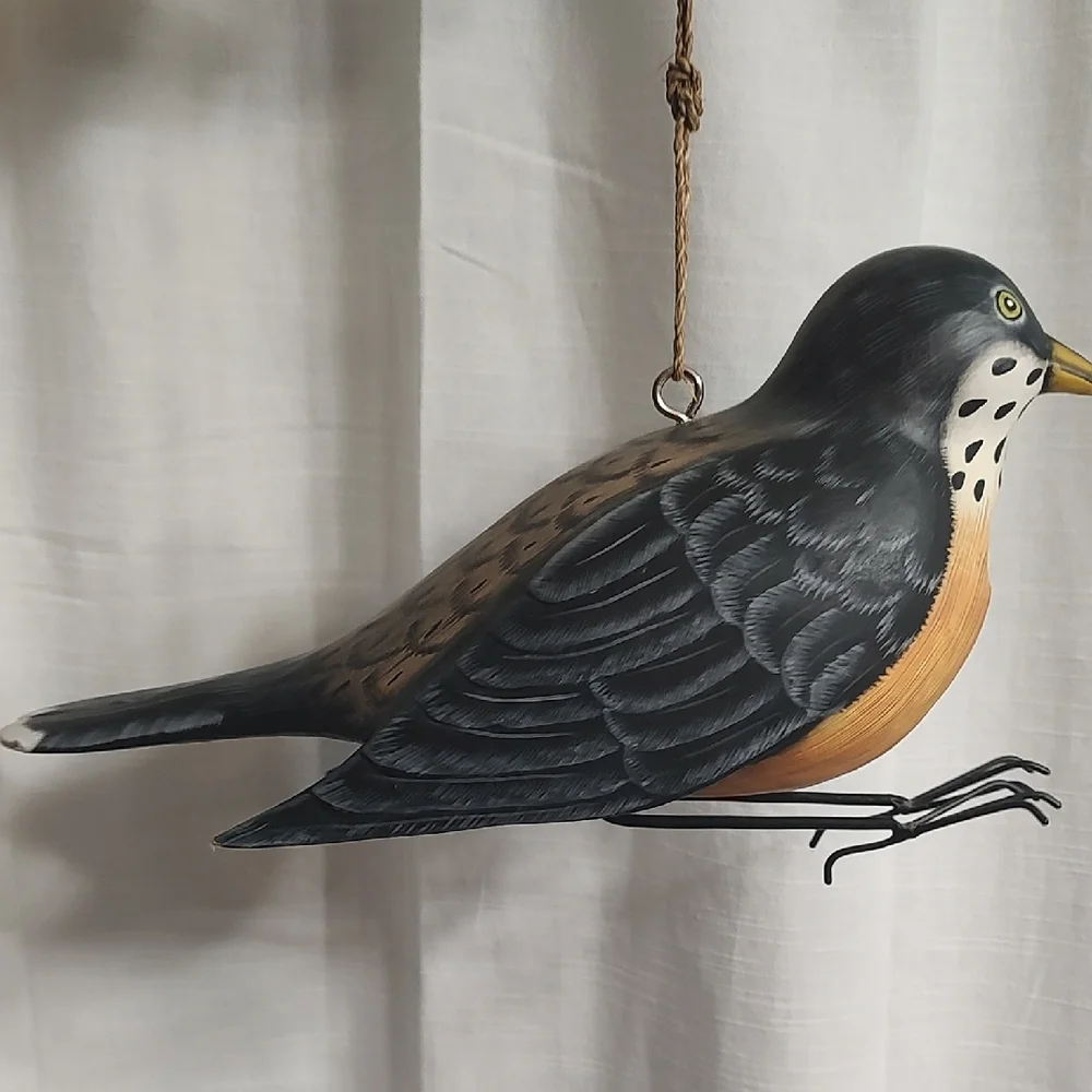 Decorative Bird Figurine - Black and Brown